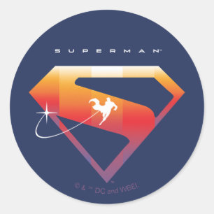 Sticker Rond Soleil Tourner Superman Shield