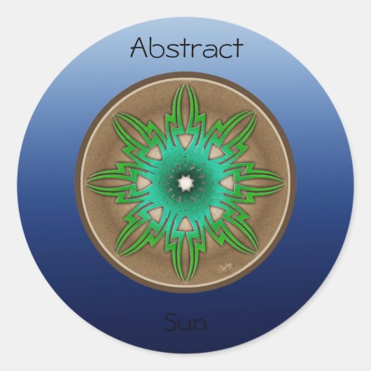 Sticker Rond Soleil vert (Devant)