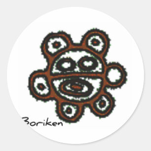 Sticker Rond Solénoïde Boriken de Taino