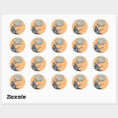 Sticker Rond Solfeggio explosif guitariste (Feuille)