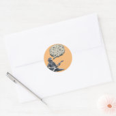 Sticker Rond Solfeggio explosif guitariste (Enveloppe)