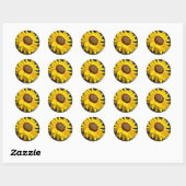 Sticker Rond Solfette jaune (Feuille)