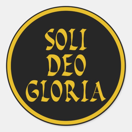 Sticker Rond Soli Deo Gloria (Devant)