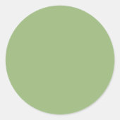 Sticker Rond Solid plain sage green (Devant)