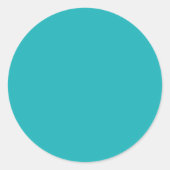 Sticker Rond Solide bleu océanique turquoise (Devant)