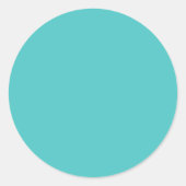 Sticker Rond Solide ciel aqua turquoise (Devant)