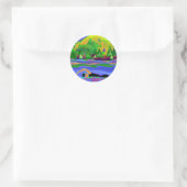 Sticker Rond Solo en eau libre (Sac)