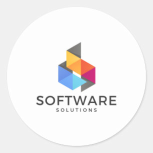 Sticker Rond Solutions logicielles
