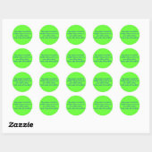 Sticker Rond Solutions pour l'obésité infantile (Feuille)