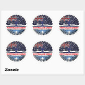 Sticker Rond Somalie Australian Australia Tree Roots (Feuille)