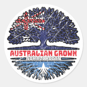 Sticker Rond Somalie Australian Australia Tree Roots