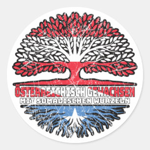 Sticker Rond Somalie Somalisch Österreichisch Österreich Baum