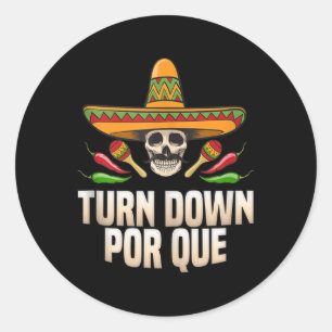 Sticker Rond Sombrero Baisse Por Que Débardeur Cinco De Mayo