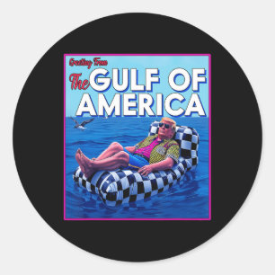 Sticker Rond Sombrero Summer, le président américain du Golfe d