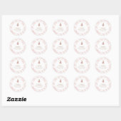 Sticker Rond Some Bunny Birthday Pink Bunny Party (Feuille)