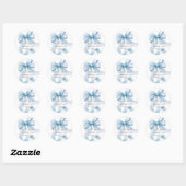 Sticker Rond Something Blue Before I Do Blue Bow Baby Shower de (Feuille)