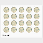 Sticker Rond Something Blue Thistle Bachelorette Party (Feuille)