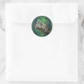 Sticker Rond Sommeil profond - œuvre d'art faite main (Sac)
