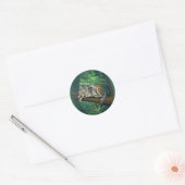 Sticker Rond Sommeil profond - œuvre d'art faite main (Enveloppe)