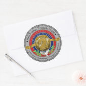 Sticker Rond Sommet de paix de Kim 2 d'atout (Enveloppe)