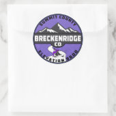 Sticker Rond Sommet de ski de Breckenridge Colorado Comté (Sac)