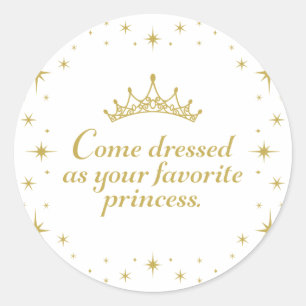 Sticker Rond Son Altesse Royale Princesse Anniversaire
