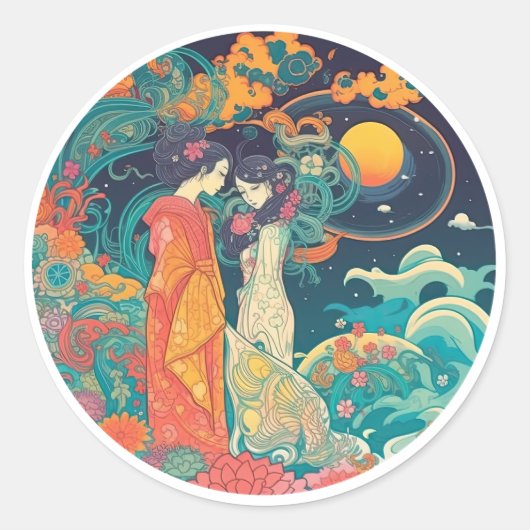 Sticker Rond Son Amour, Son Chemin (Devant)