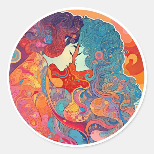 Sticker Rond Son Amour, Son Chemin (Devant)