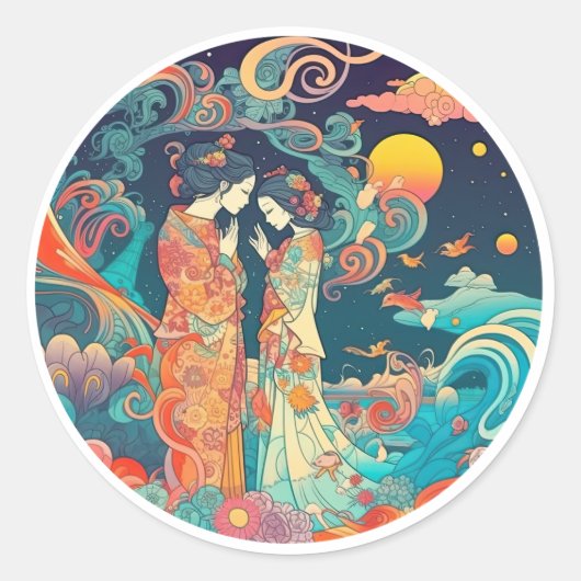 Sticker Rond Son Amour, Son Chemin (Devant)