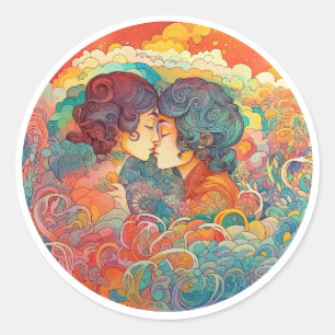 Sticker Rond Son Amour, Son Chemin