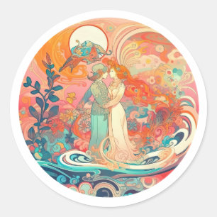 Sticker Rond Son Amour, Son Chemin