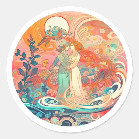 Sticker Rond Son Amour, Son Chemin (Devant)