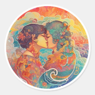 Sticker Rond Son Amour, Son Chemin