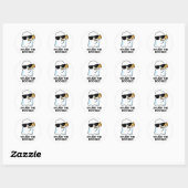 Sticker Rond Son Boogle Funny Ghost Bugle Pun (Feuille)