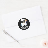 Sticker Rond Son Boogle Funny Ghost Bugle Pun Dark BG (Enveloppe)