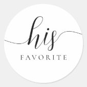 Sticker Rond Son cadeau calligraphique préféré (Devant)