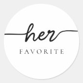 Sticker Rond Son cadeau calligraphique préféré (Devant)