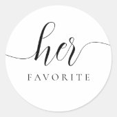 Sticker Rond Son Cadeau de Faveur Calligraphique Classique Roun (Devant)