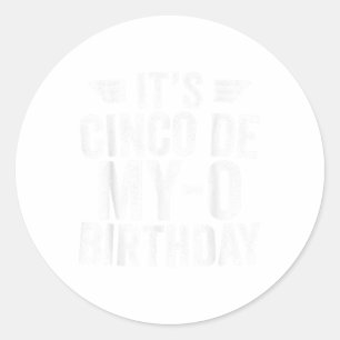 Sticker Rond Son Cinco De My-o Birthday Shirt Cinco De Mayo Par