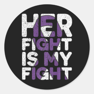 Sticker Rond Son combat est ma lutte Heimerheimer's Awareness 1