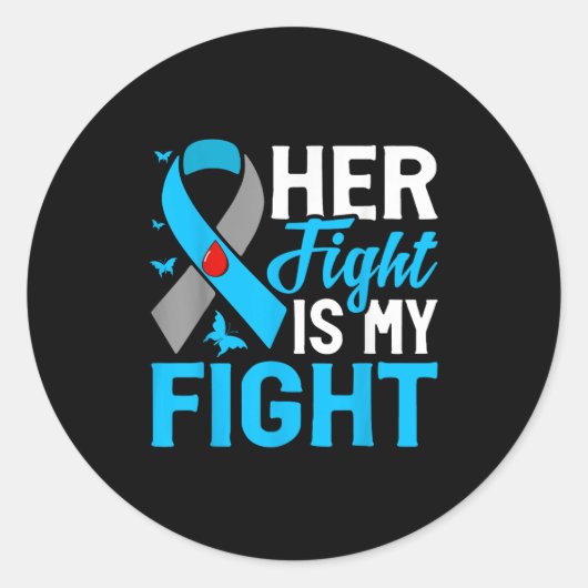Sticker Rond Son Combat Est Mon Combat (Devant)