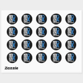 Sticker Rond Son combat est mon combat Blue Ribbon Alopecia (Feuille)