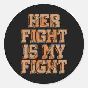 Sticker Rond Son combat est mon combat Cancer du sang Leucémie