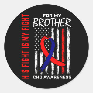 Sticker Rond Son combat est mon combat Chd Sensibilisation Frèr