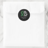 Sticker Rond Son Combat Est Mon Combat Conscience Des Maladies  (Sac)
