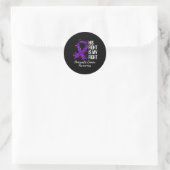 Sticker Rond Son Combat Est Mon Combat Conscience Du Cancer Pan (Sac)