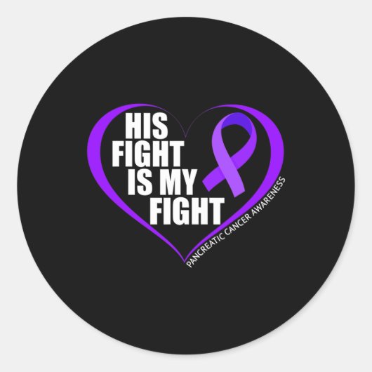Sticker Rond Son Combat Est Mon Combat Conscience Du Cancer Pan (Devant)