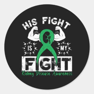 Sticker Rond Son Combat Est Mon Combat Contre La Maladie Du Rei