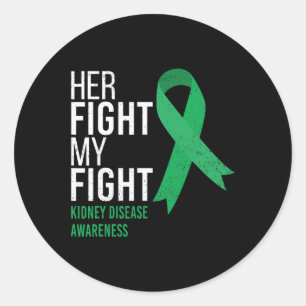 Sticker Rond Son Combat Est Mon Combat Contre La Maladie Du Rei