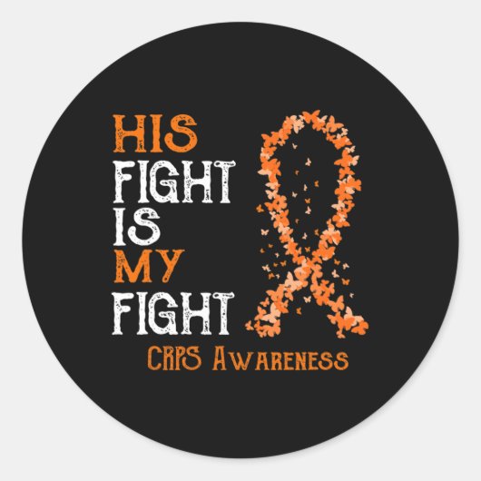 Sticker Rond Son combat est mon combat CRPS Sensibilisation 1 (Devant)